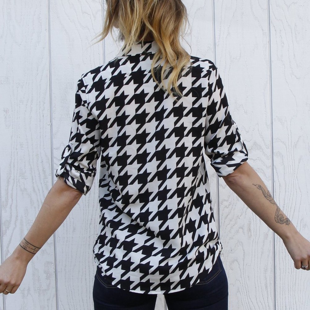 Vintage Calvin Klein Houndstooth Top - Picture 5 of 15
